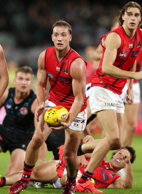 Essendon midfielder Darcy Parish racked up 39 touches in the Bombers’ loss.