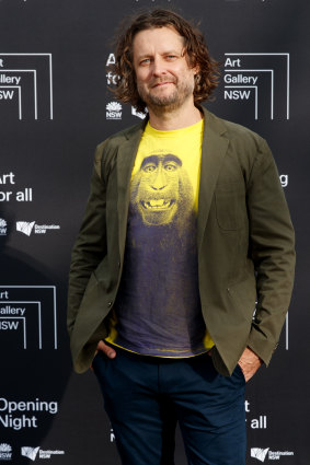 Artist Ben Quilty on the black carpet.