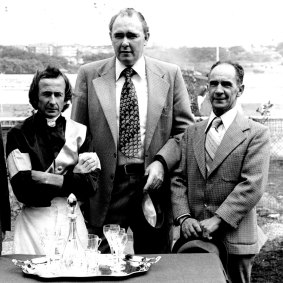 Ron Quinton, Jack Ingham and Theo Green after winning the Villiers with Dear John.