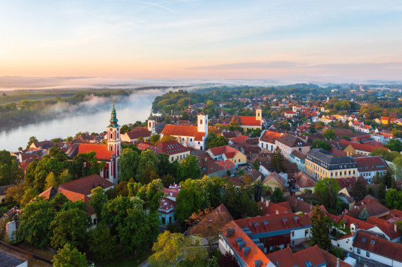 Szentendre from the air.