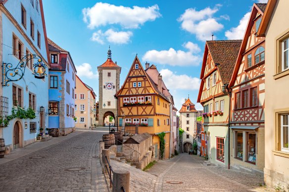 Rothenburg ob der Tauber, Bavaria, Germany.