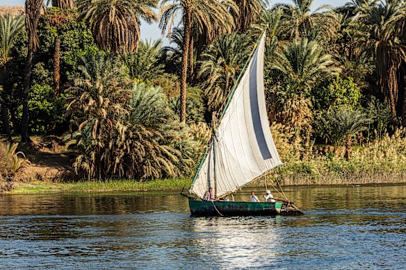 Laid-back cruising on the Nile in a felucca.