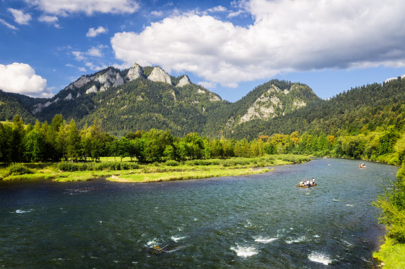 Rafting the Dunajec Gorge.