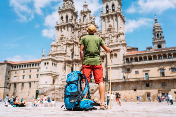 Some arrive irrevocably changed, others not so much … the end marker that is the Santiago de Compostela cathedral in Galicia, Spain.