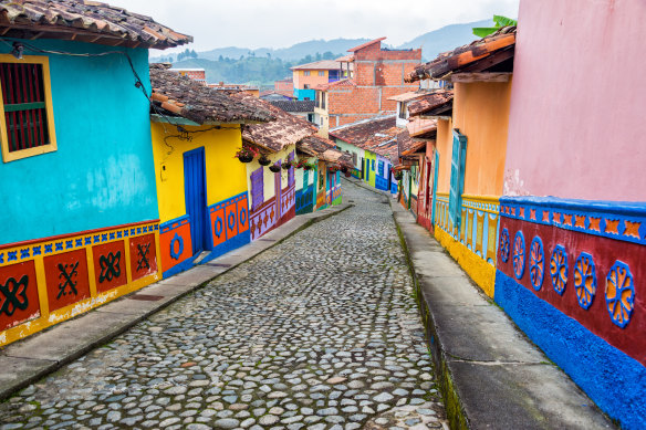 Culture writ large, in technicolour … vibrant colonial homes in Guatape, Colombia.