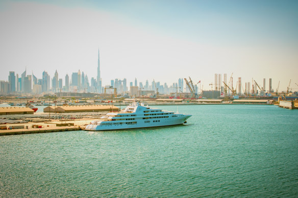 In port in Dubai.