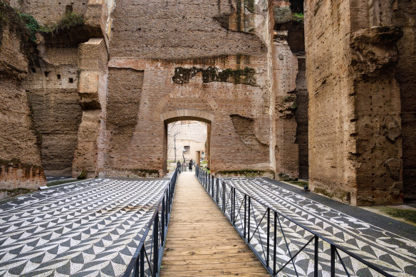 The tepidarium featured just two pools with tepid water.