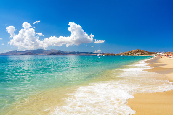 Beautiful coastline on the Greek island of Naxos.