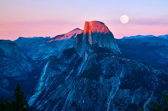 Last light at Half Dome.