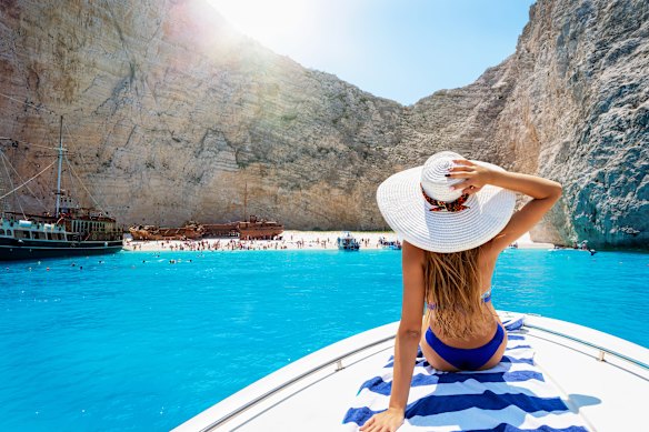 Learn how to sail, and you could cruise your own craft to Navagio Beach on the Greek island of Zakynthos.