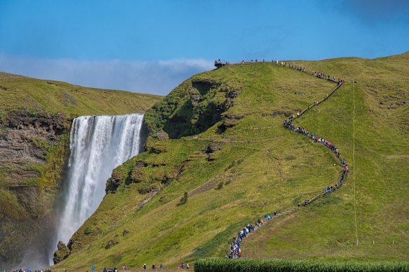 Skogafoss waterfall, Iceland.
