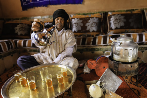 Tea occupies an important place in Moroccan culture and is considered an art form.