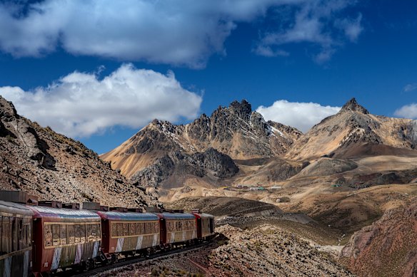 The Peruvian Central Railroad is the world’s second-highest railway, reaching altitudes of  4783 metres above sea level.