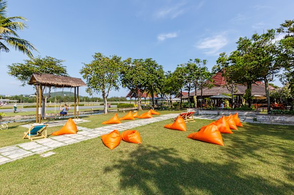 Chill-out area on the lawn.