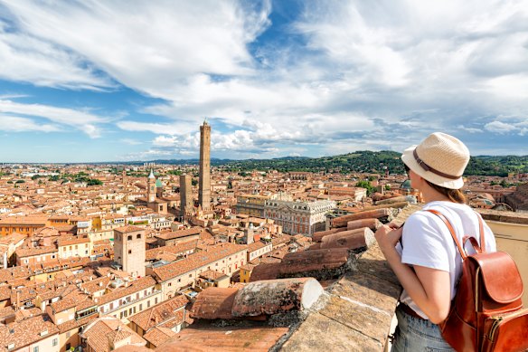 Michael Gebicki is leading a group of Australians on a food tour through Italy, including Bologna (pictured).