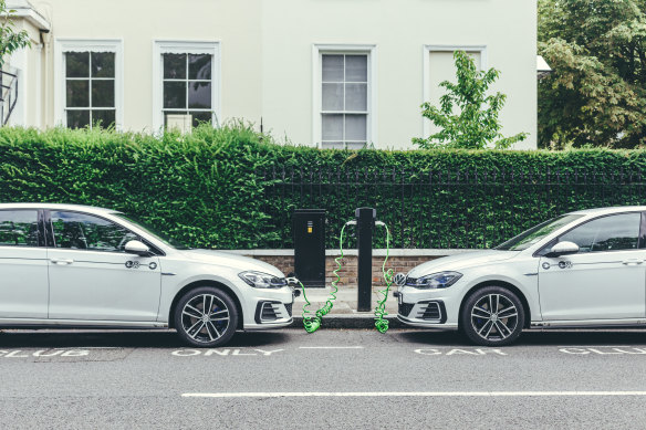 A charging point for electric cars in London: few and far between according to one Traveller reader.