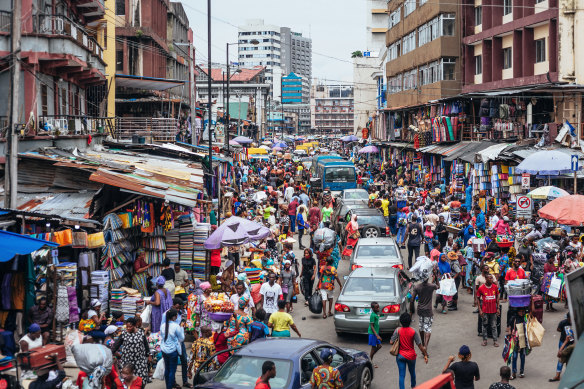Lagos, in Nigeria, is home to 25 million people. Local police, and AFP officers, acted on intelligence to arrest the men in a crowded and massive slum.