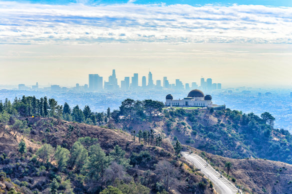 Underrated? Los Feliz with Griffith Observatory and park and the Los Angeles City Skyline.