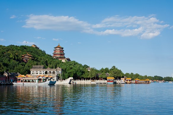 The imperial gardens of the Summer Palace.