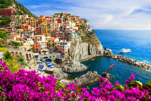 The Cinque Terre consists of five coastal villages that can be hiked, but there’s also a train option.