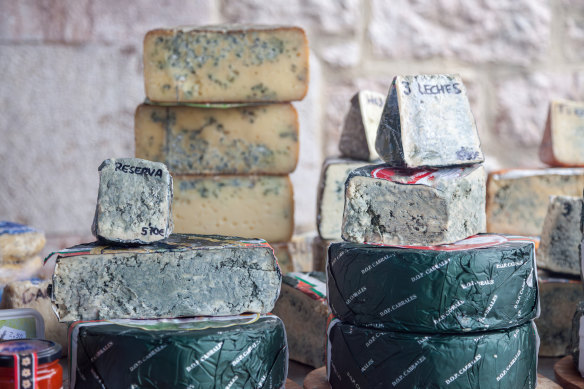 Blue cheeses of the Asturias.