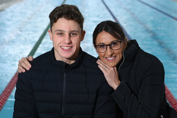 Kai Taylor and his mother Hayley Lewis.