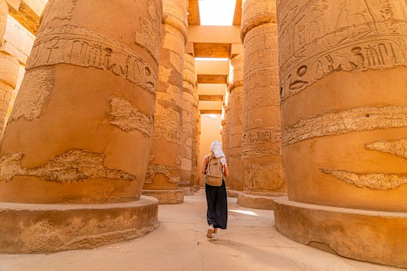 Pillars of the Great Hypostyle Hall, Karnak Temple, Luxor.