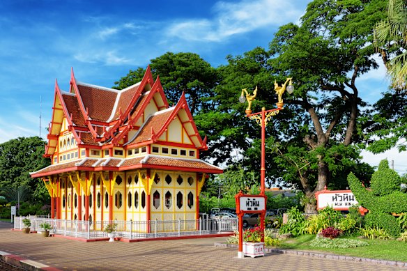 Hua Hin railway station, where travellers can roll off the cargo train and straight onto their two-wheeled adventure.