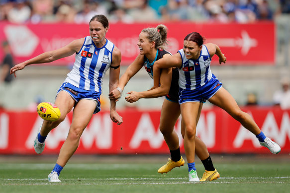 Jasmine Garner again starred for North Melbourne.