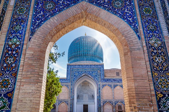 The mausoleum of the conqueror Timur in Samarkand.