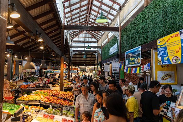 Fresh produce aplenty inside the Fremantle Markets.