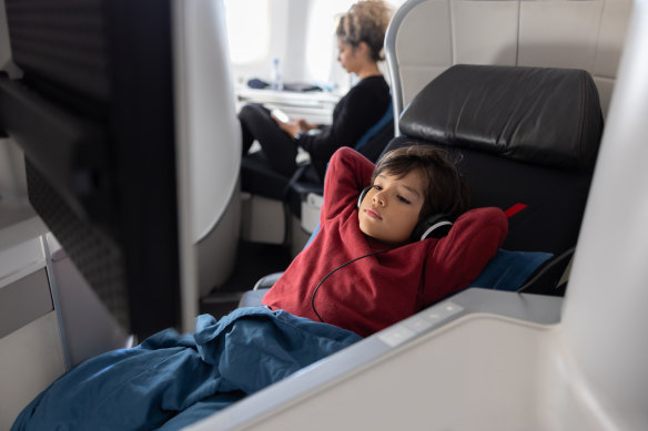 Kids shouldn’t be in business class until they’re old enough to keep themselves entertained.