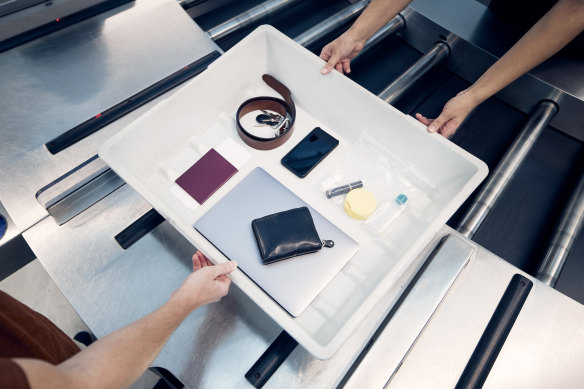 Be organised at security checks.