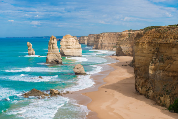 The Twelve Apostles on Victoria’s Great Ocean Road show millions of years worth of changing climates.