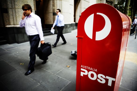 Australia Post letter volumes dropped by 7.8 per cent compared with last year.