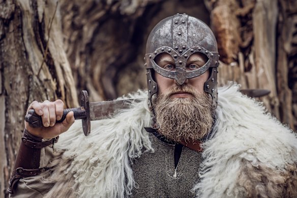 A Viking warrior, or at least what we imagine he might look like.