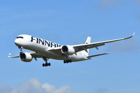 A Finnair Airbus A350. The airline is part of the oneworld alliance, which includes Qantas.