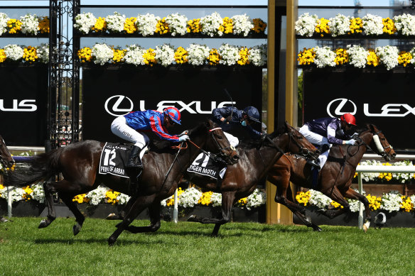 Prince Of Arran finishes third behind Twilight Payment in last year’s Melbourne Cup.