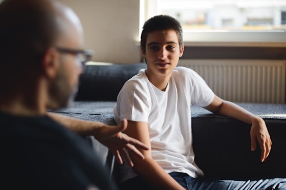 Experts suggest having age-appropriate conversations with boys as young as nine.