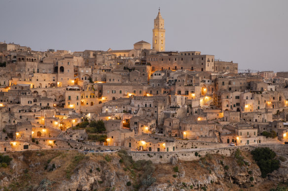 Matera in the dawn light.