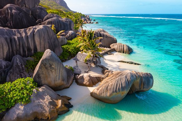 Anse Source D’Argent, one of the most beautiful beaches of Seychelles.