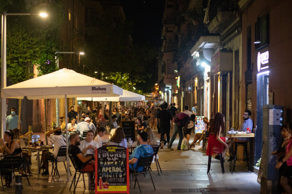Socialising at bars is not just for young people in Spain.