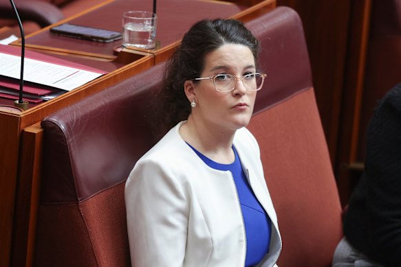 Senator Claire Chandler in Parliament House in Canberra.