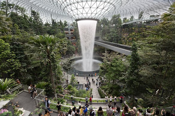 Singapore’s Jewel shopping mall at Changi Airport. Despite the city-state’s green credentials, over 90 per cent of its energy is derived from fossil fuels.