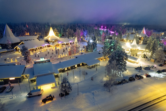 The Santa Claus Village theme park. Rovaniemi, counted a record 1.2 million overnight visitors in 2023, almost 30 per cent growth on 2022, after rebounding from pandemic travel disruptions.