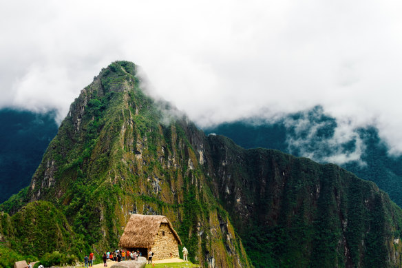 Huayna Picchu, the tallest peak overlooking Machu Picchu, and the most difficult climb offered in the area.