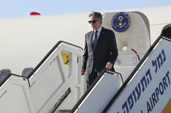 US Secretary of State Antony Blinken arriving in Tel Aviv this week.