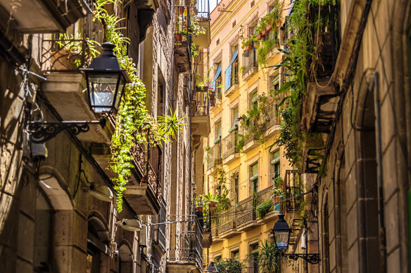 Streets of Barri Gotic (Gothic Quarter).