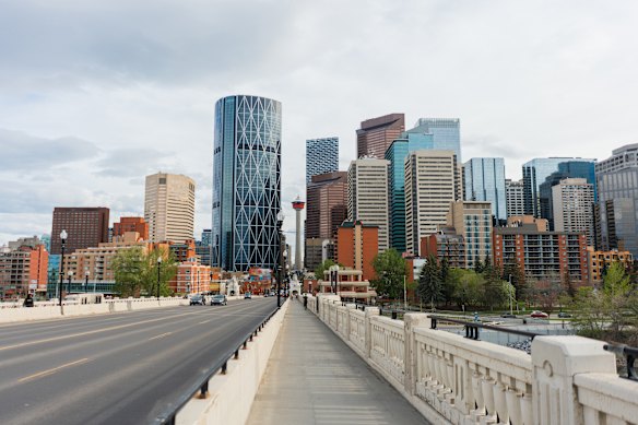 Calgary, uma das principais cidades de Alberta.