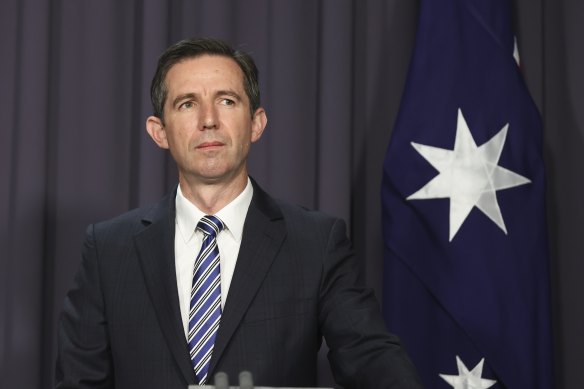 Federal Finance Minister Simon Birmingham. 